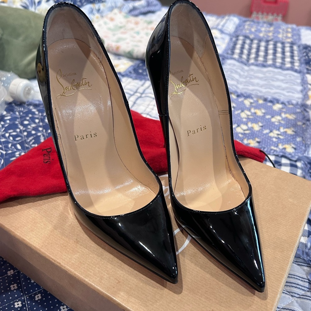 Christian Louboutin Black Patent Leather Pumps